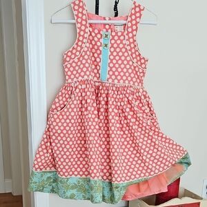 Matilda Jane Coral Polka Dot Kids Dress
